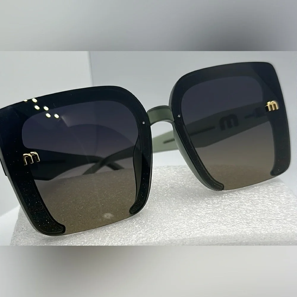 Oversized Square Sunglasses, Gradient Lens, UV Protection, M